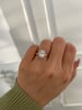 18k Rose Gold / Platinum | 8x6mm Oval Moissanite | Lab Diamond side stones