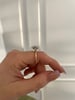 18k Rose Gold / Platinum | 8x6mm Oval Moissanite | Lab Diamond side stones