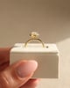 18k Yellow Gold | 10x7mm Oval Moissanite | Lab Diamond side stones