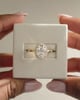 18k Yellow Gold | 10x7mm Oval Moissanite | Lab Diamond side stones
