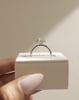 Platinum | 9x6.5mm Oval Moissanite | Lab Diamond side stones