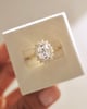 18k Yellow Gold | 9x6.5mm Oval Moissanite | Lab Diamond side stones