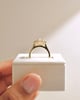 18k Yellow Gold | 9x6.5mm Oval Moissanite | Lab Diamond side stones