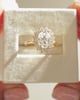 18k Yellow Gold | 9x6.5mm Oval Moissanite | Lab Diamond side stones