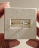 18k Yellow Gold | 8x6mm Oval Moissanite | Lab Diamond side stones