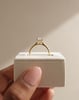 18k Yellow Gold | 8x6mm Oval Moissanite | Lab Diamond side stones