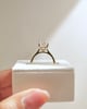 18k Yellow Gold | 12x8mm Oval Moissanite | Lab Diamond side stones