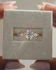 18k Rose Gold | Low Set | 8x6mm Oval Moissanite | Lab Diamond side stones