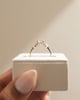 18k Rose Gold | Low Set | 8x6mm Oval Moissanite | Lab Diamond side stones