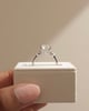 Platinum | Low Set  | 11x8mm Oval Moissanite | Lab Diamond side stones