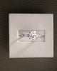 Platinum | Low Set | 9x6.5mm Oval Moissanite | Lab Diamond side stones
