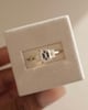 18k Yellow Gold | 8x6mm Emerald Moissanite | Moissanite side stones