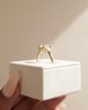 18k Yellow Gold | 8x6mm Emerald Moissanite | Moissanite side stones