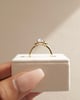 18k Yellow Gold | 8x6mm Emerald Moissanite | Moissanite side stones
