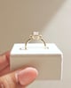 18k Yellow Gold | 8.5x6.5mm Emerald Moissanite | Moissanite side stones