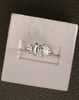 Platinum | 7.5x5.5mm Emerald Moissanite | Moissanite side stones