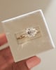 18k Yellow Gold | 8.5x6.5mm Emerald Moissanite | Moissanite side stones