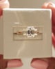 18k Yellow Gold | 8.5x6.5mm Emerald Moissanite | Moissanite side stones