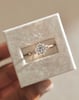 18k Rose Gold | 6.5mm Princess Moissanite | Lab Diamond side stones
