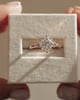 18k Rose Gold | 6.5mm Princess Moissanite | Lab Diamond side stones