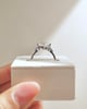 Platinum | 7mm Princess Moissanite | Lab Diamond side stones