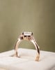 18k Rose Gold | 1.5ct - E - VS1 Princess Lab Diamond | Lab Diamond side stones