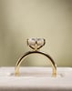 18k Yellow Gold | High Set | 2.57ct - E - VVS2 Oval Lab Diamond | Lab Diamond side stones