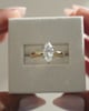 18k Yellow Gold / Platinum | 11x5.5mm Marquise Moissanite