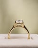 18k Yellow Gold | 3.09ct - F - VVS2 Elongated Cushion Lab Diamond | Lab Diamond side stones