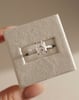 Platinum | 8.5x6.5mm Radiant Moissanite | Lab Diamond side stones
