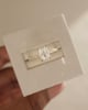 18k Yellow Gold | 7.5x5.5mm Radiant Moissanite | Lab Diamond side stones