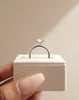 Platinum | 8x6mm Radiant Moissanite | Lab Diamond side stones