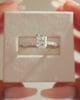 Platinum | 7.5x5.5mm Radiant Moissanite | Lab Diamond side stones