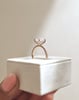 18k Rose Gold | 8.5x6.5mm Radiant Moissanite | Lab Diamond side stones