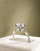 Platinum | 2.06ct - D - VVS1 Elongated Cushion Lab Diamond | Lab Diamond side stones