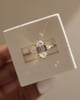 18k Yellow Gold | 13x6.5mm Elongated Hexagon Moissanite | Lab Diamond side stones