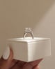 Platinum | 11x5.5mm Elongated Hexagon Moissanite | Lab Diamond side stones