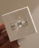 Platinum | 11x5.5mm Elongated Hexagon Moissanite | Lab Diamond side stones
