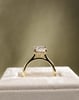 18k Yellow Gold | 2.96ct - E - VS1 Elongated Cushion Lab Diamond | Lab Diamond side stones