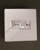 Platinum | 3.06ct - F - VVS2 Elongated Cushion Lab Diamond | Lab Diamond side stones