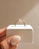 18k Yellow Gold | 8x6mm Elongated Cushion Moissanite | Lab Diamond side stones
