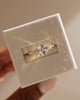 18k Yellow Gold | 8x6mm Elongated Cushion Moissanite | Lab Diamond side stones