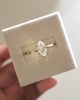 18k Yellow Gold | 11x5.5mm Marquise Moissanite | Lab Diamond side stones