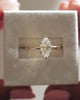 18k Yellow Gold | 11x5.5mm Marquise Moissanite | Lab Diamond side stones