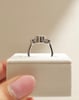 Platinum | 10x7mm Oval Moissanite | Moissanite side stones