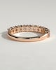 Abbey - Round Eternity Band Wedding Ring - Half Eternity 18k Rose Gold
