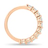 Abbey - Round Stone Eternity Wedding Ring - Half Eternity 18k Rose Gold