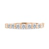 Abbey - Round Stone Eternity Wedding Ring - Half Eternity 18k Rose Gold