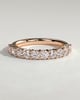 Abbey - Round Eternity Band Wedding Ring - Half Eternity 18k Rose Gold