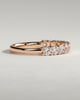 Abbey - Round Eternity Band Wedding Ring - Half Eternity 18k Rose Gold